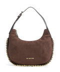 Love Moschino Gold Bead Hobo bag cioccolato