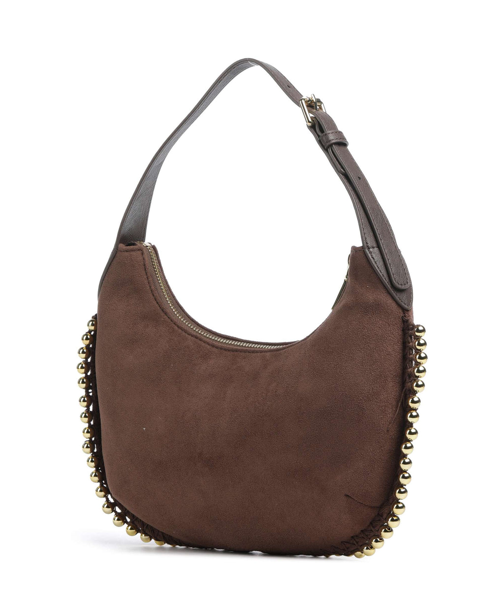 Love Moschino Gold Bead Hobo bag cioccolato