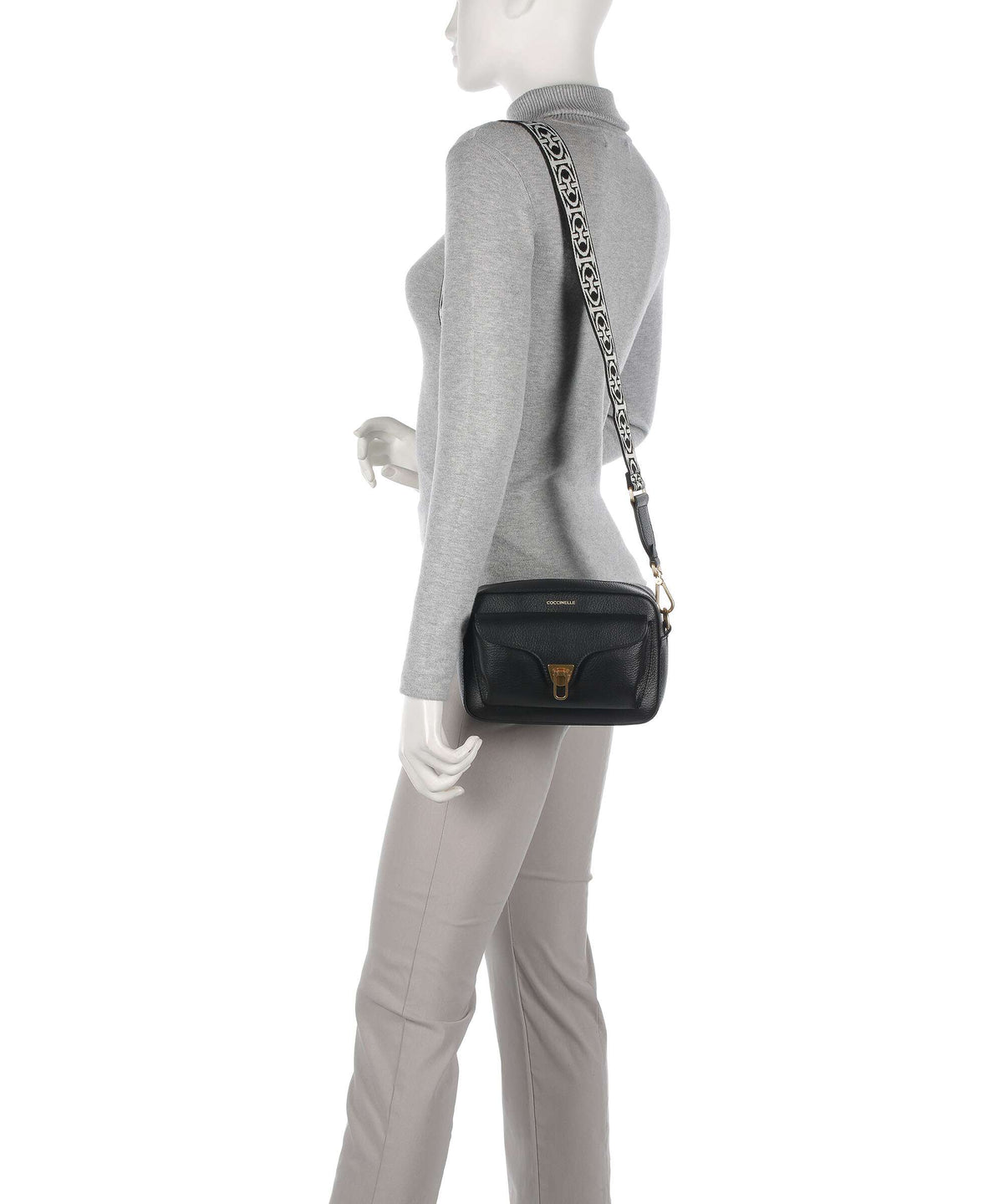Coccinelle Beat Soft Ribbon Crossbody bag noir