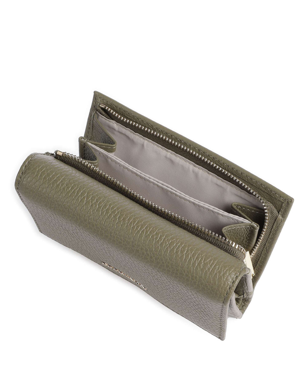Coccinelle Metallic Soft Wallet laurel green