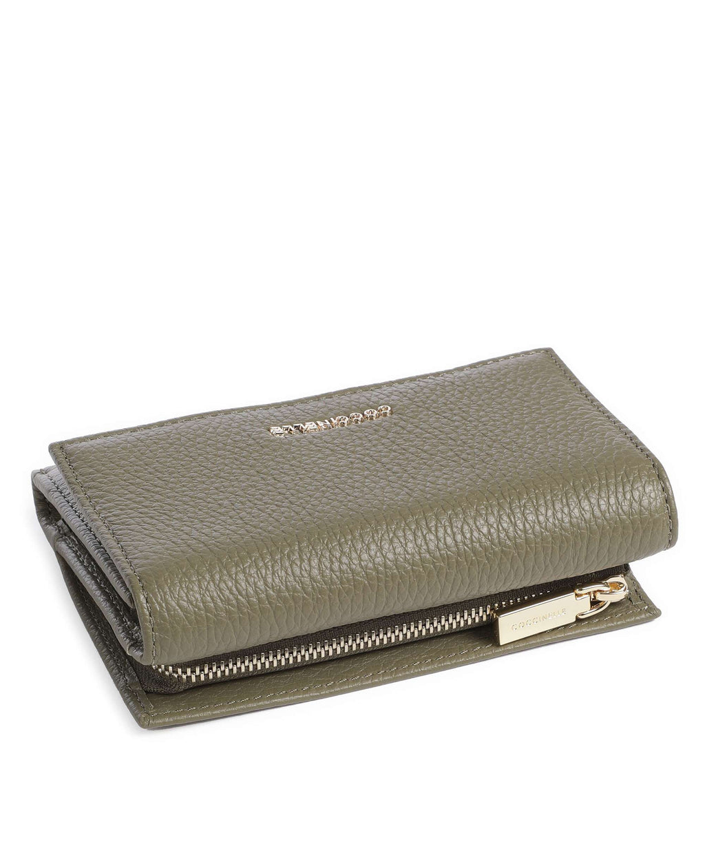 Coccinelle Metallic Soft Wallet laurel green