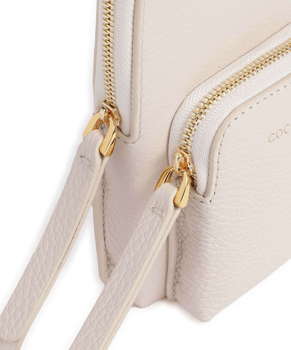 Coccinelle Pixie Phone bag lambskin white