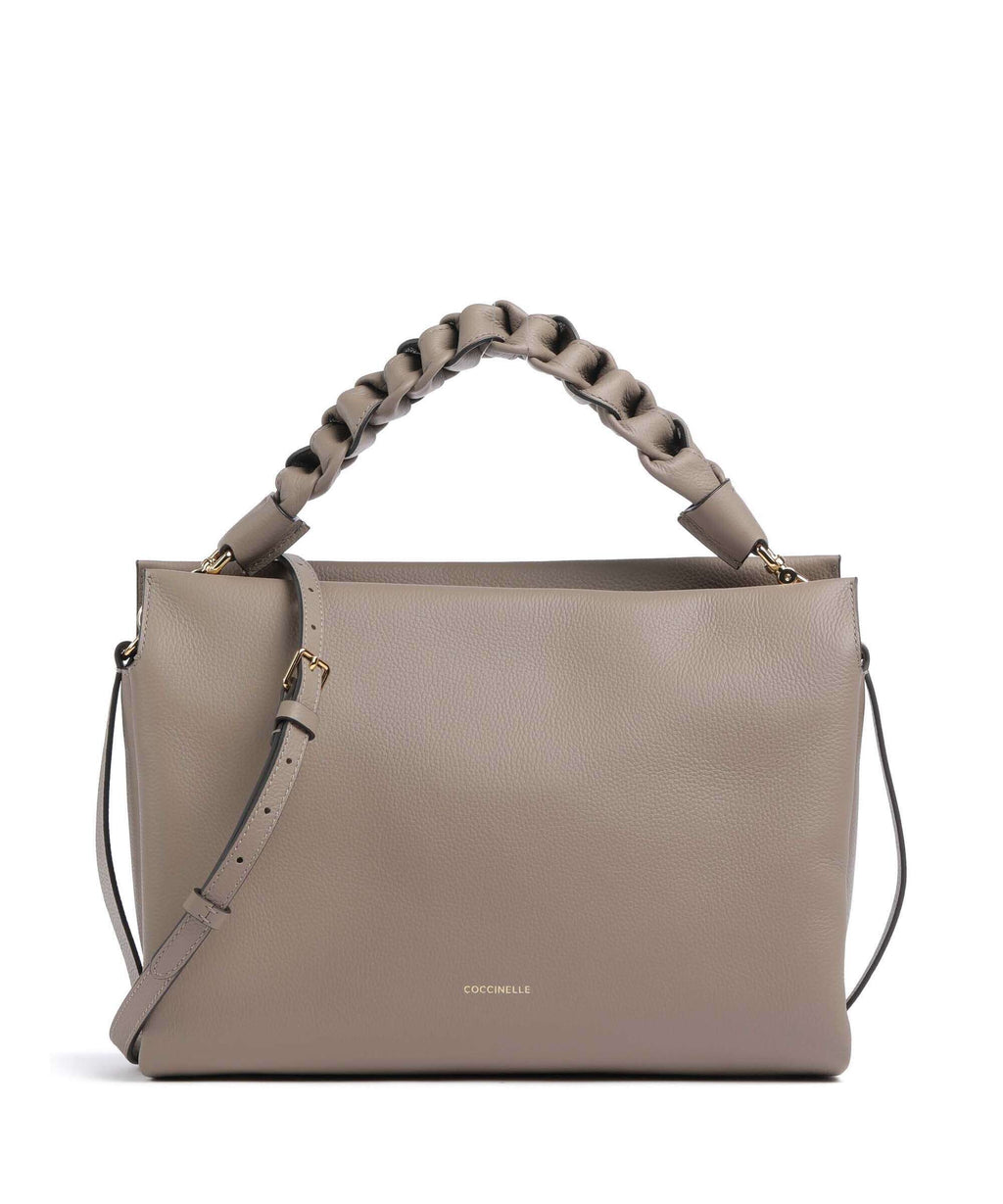 Coccinelle Boheme Grana Double Hobo bag warm taupe/rosette
