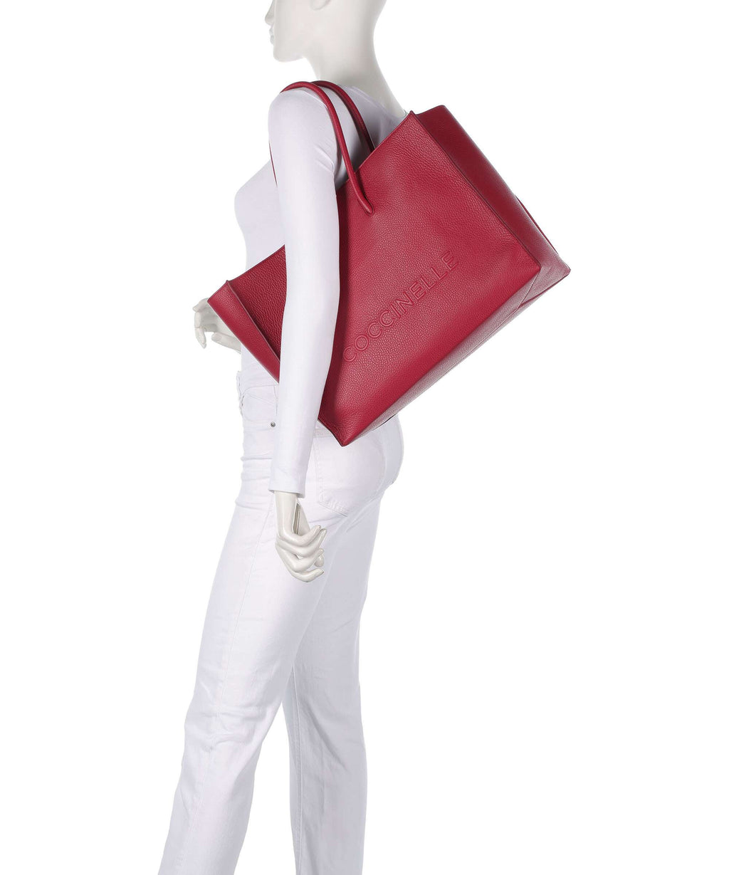 Coccinelle Myrtha Maxi Logo Tote bag sangria