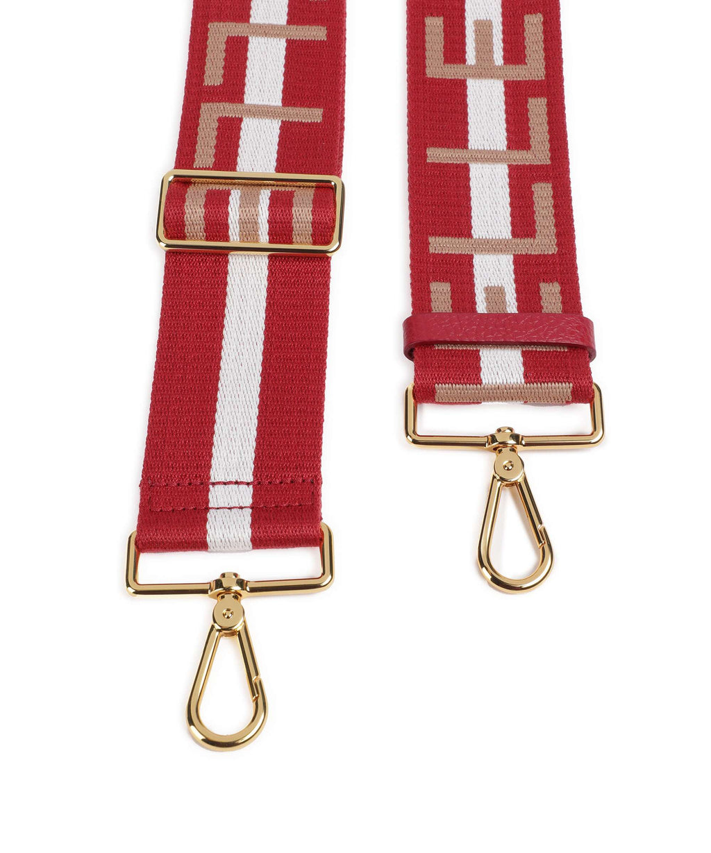 Coccinelle Nastro Signature Bag strap multicolour/sangria