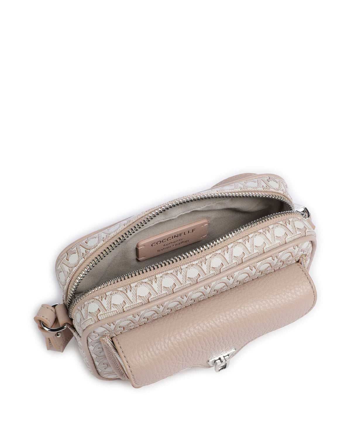 Coccinelle Beat Monogram Crossbody bag multicolour/blanco/rosette