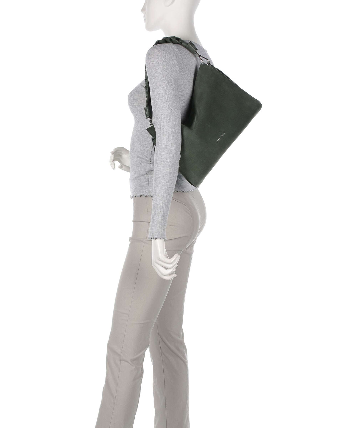 Coccinelle Boheme Suede Hobo bag alga