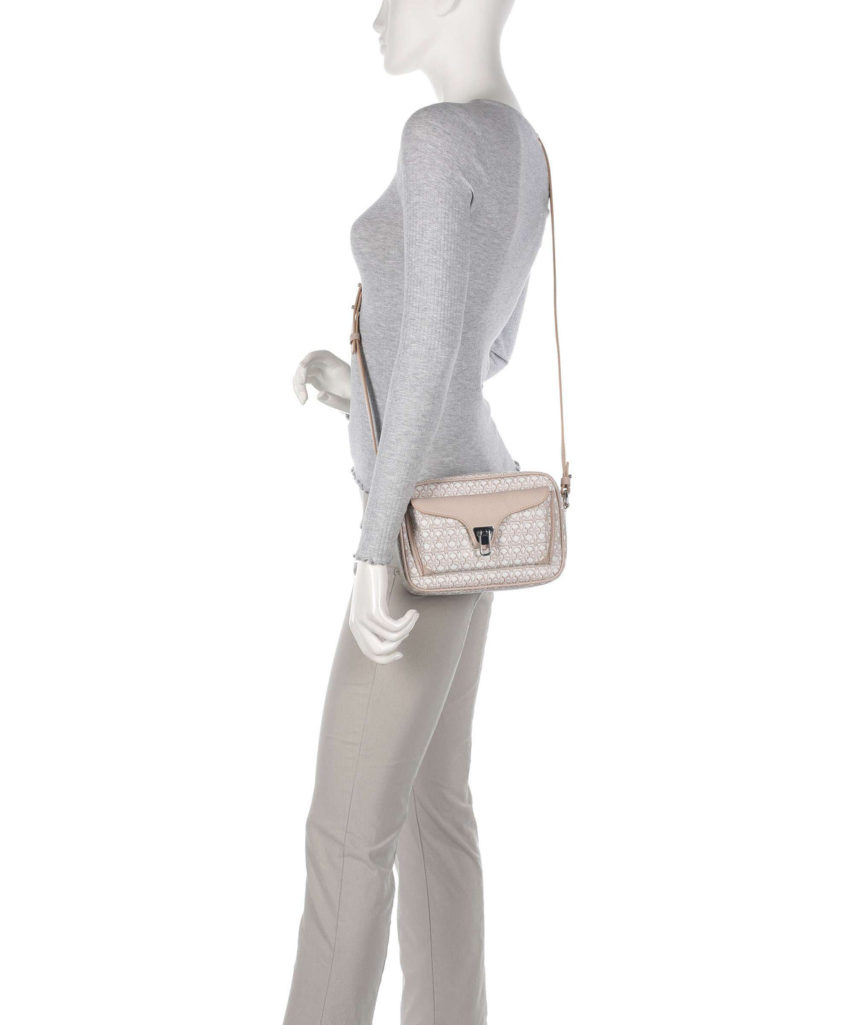 Coccinelle Beat Monogram Crossbody bag multicolour/blanco/rosette