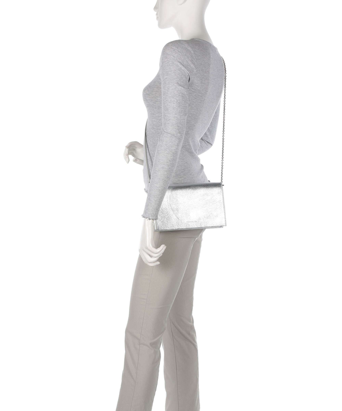Coccinelle Dandy Crossbody bag silver