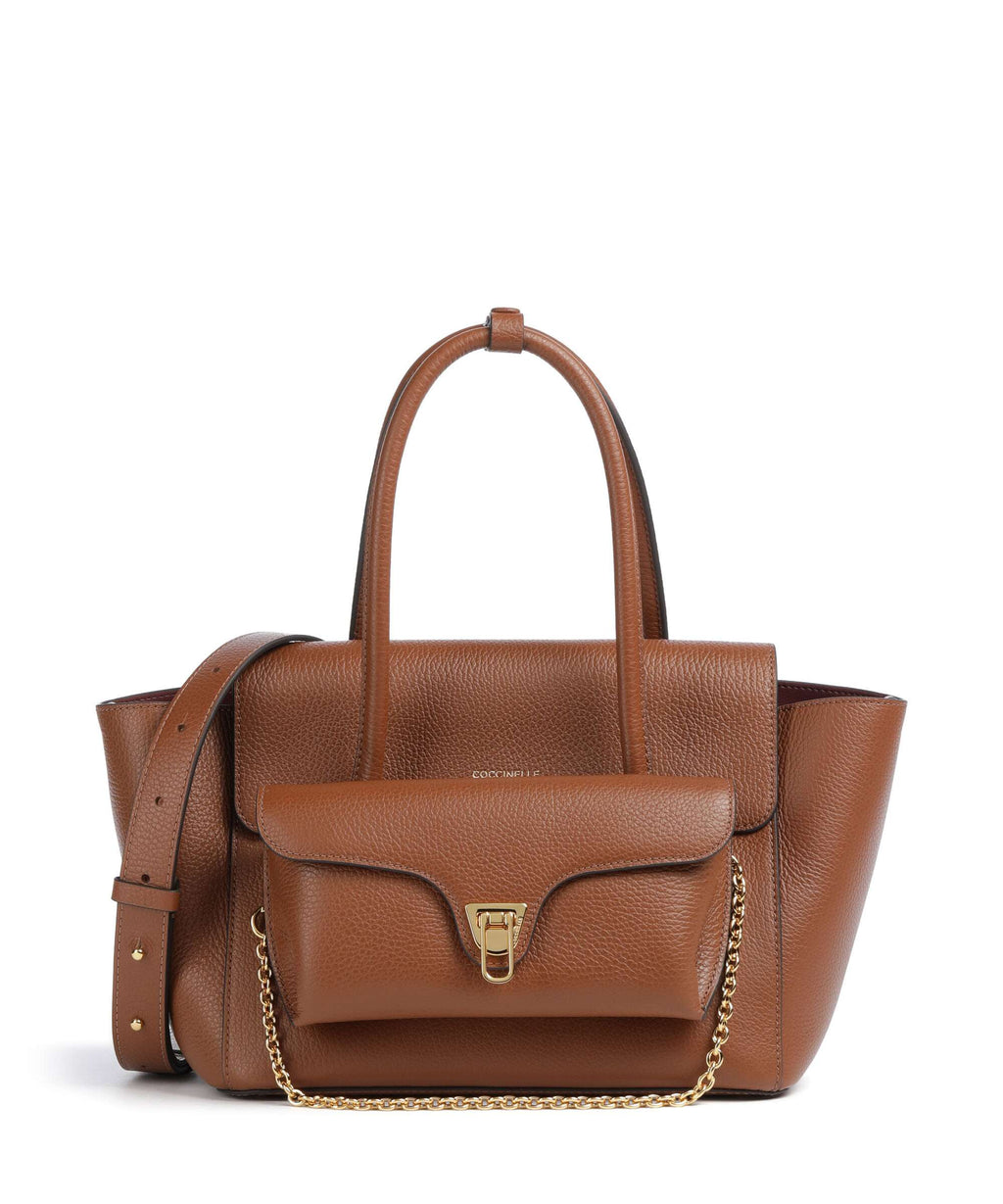 Coccinelle Beat Double Handbag cognac