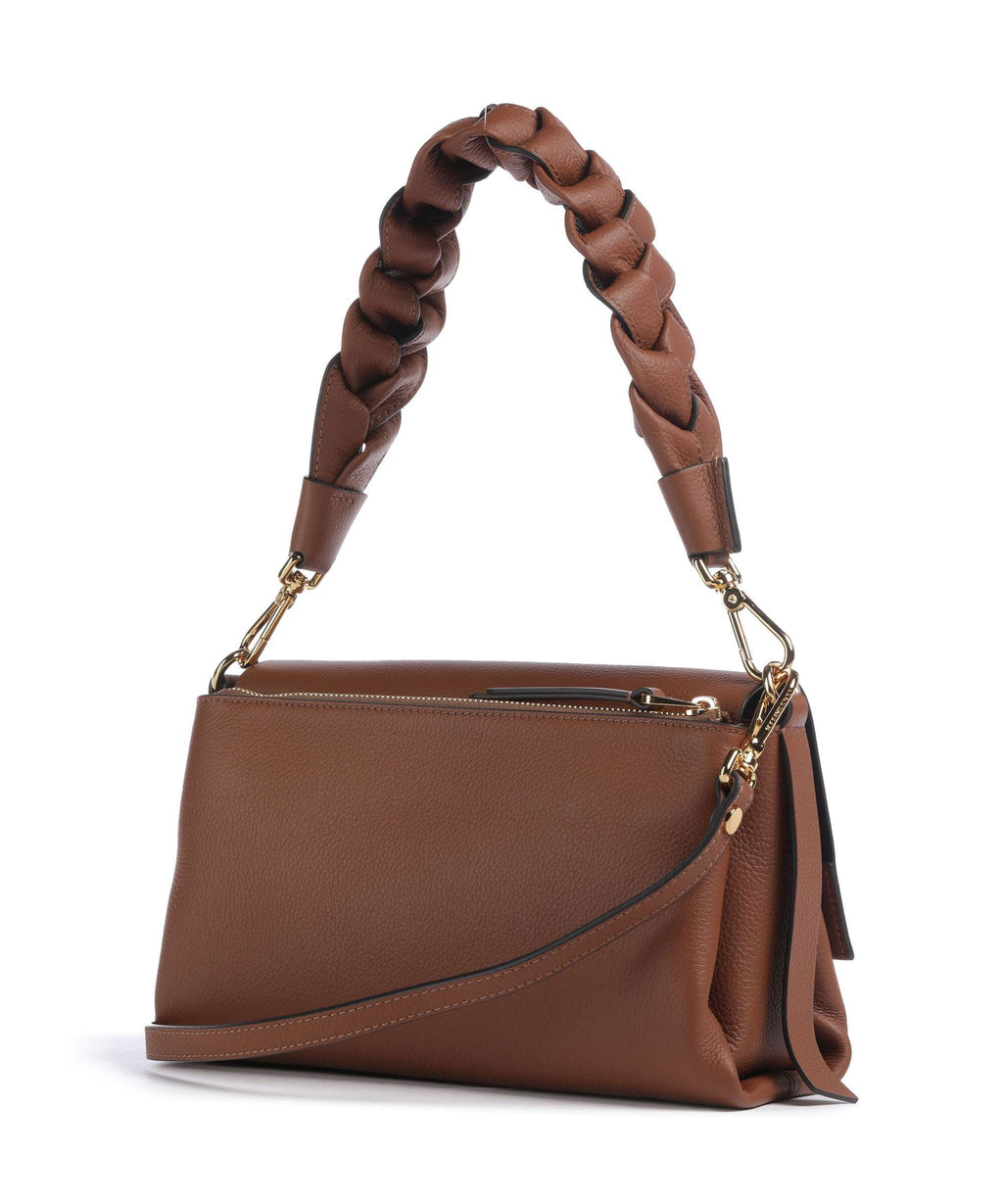 Coccinelle Boheme Grana Double Shoulder bag cognac/noir