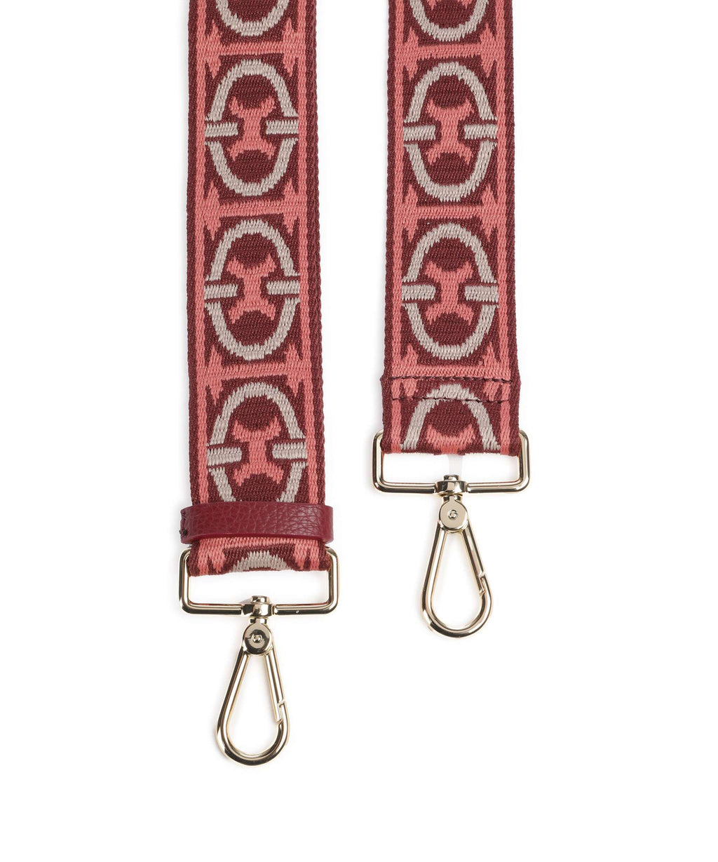 Coccinelle Nastro Monogram Tricolor Bag strap pink/rib