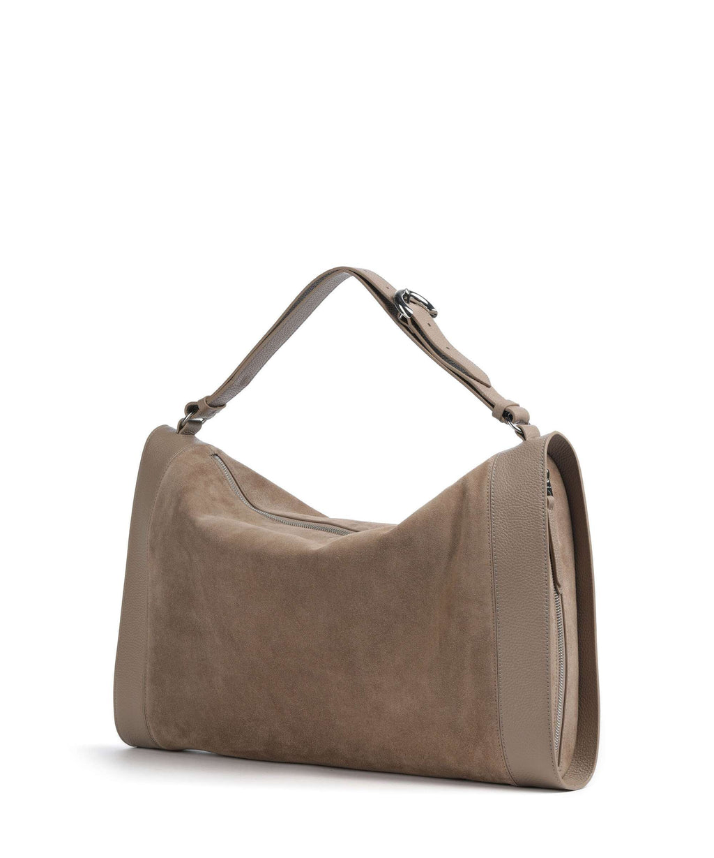 Coccinelle Elinor Suede Hobo bag warm taupe