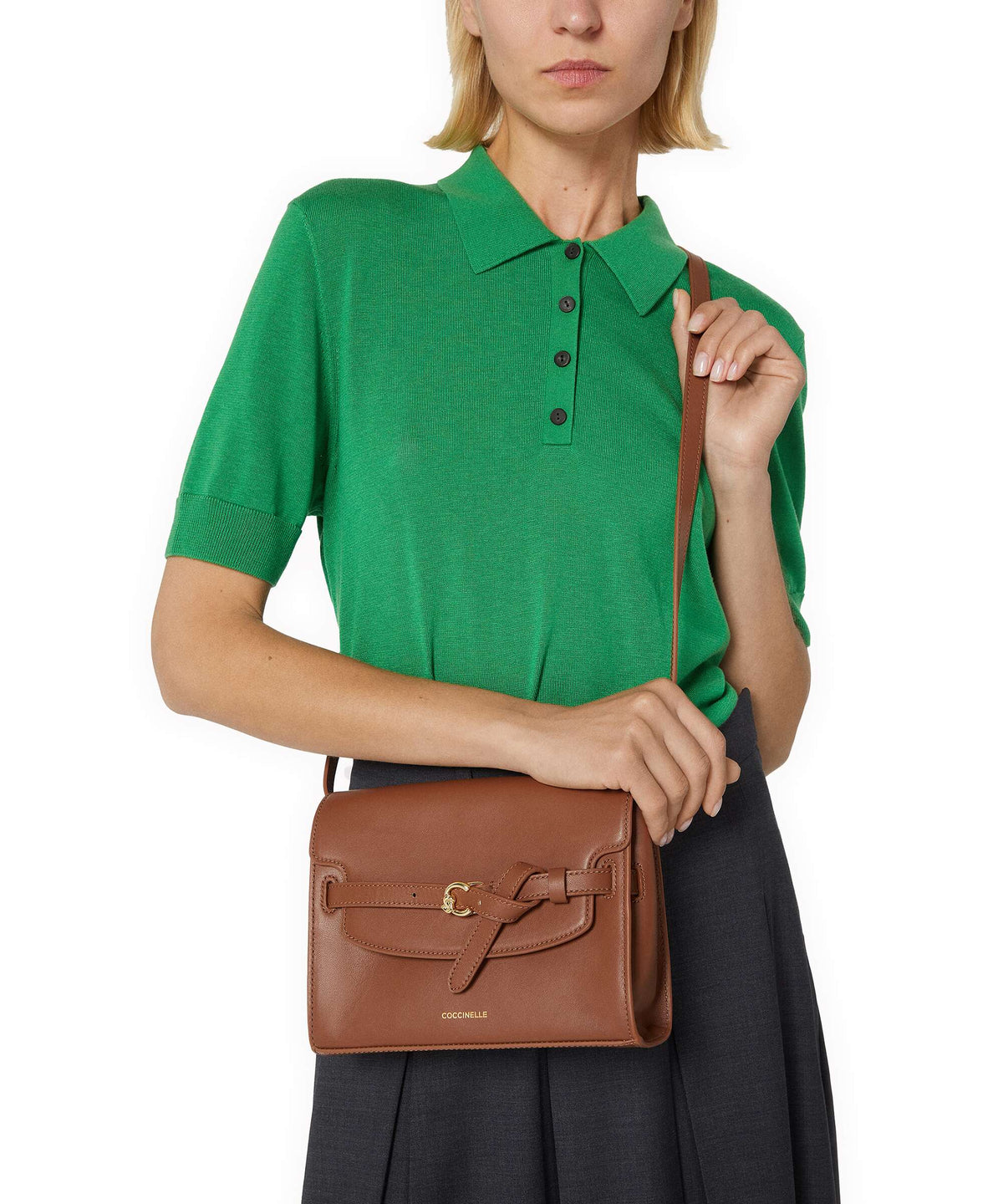 Coccinelle Sabine Crossbody bag cognac