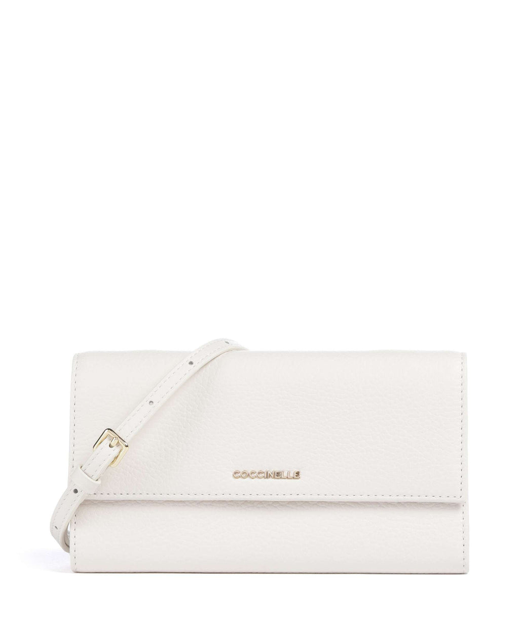 Coccinelle Metallic Soft Wallet blanco