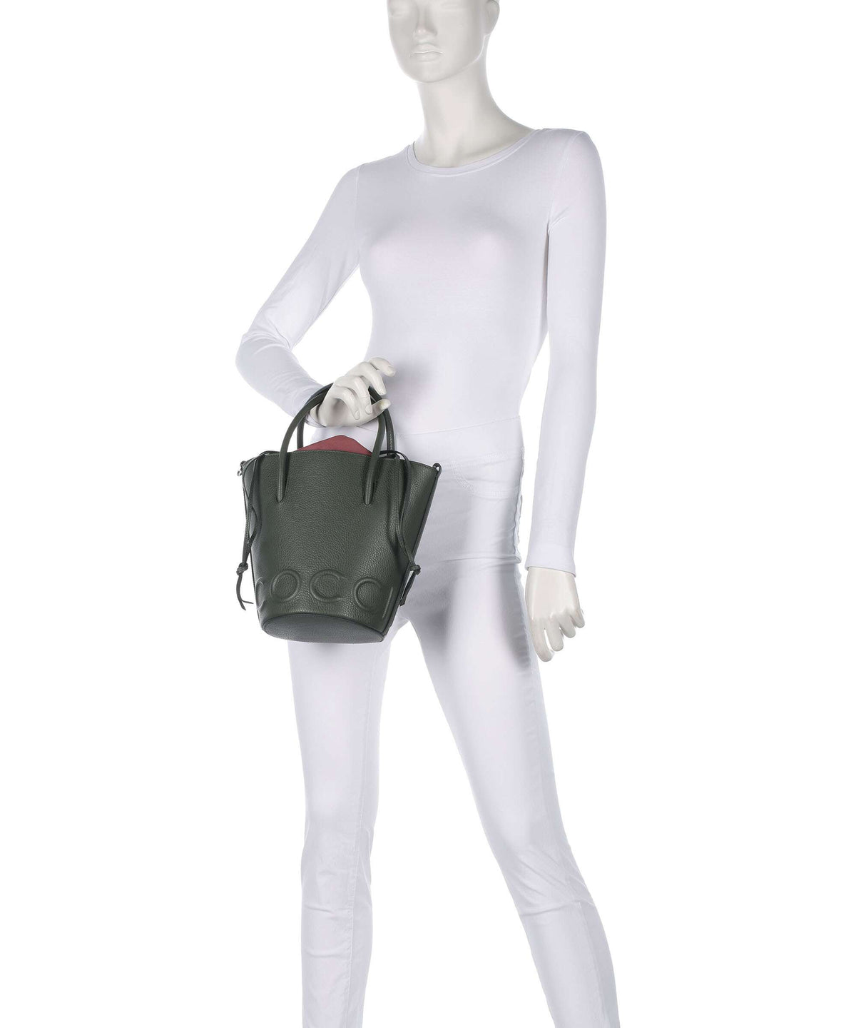 Coccinelle Myrtha Maxi Logo Bucket bag alga