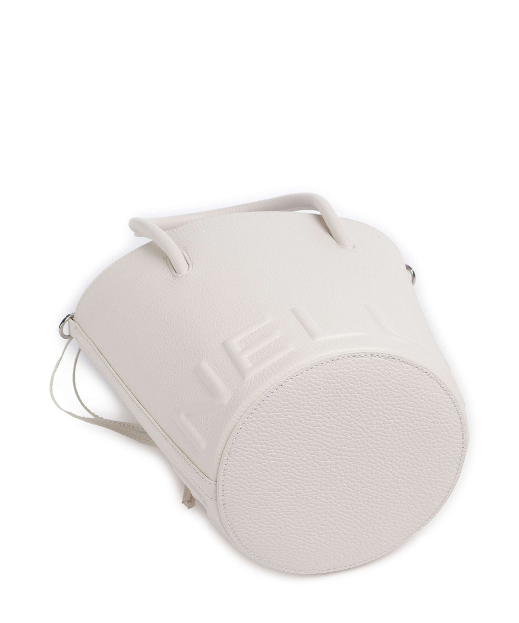 Coccinelle Myrtha Maxi Logo Bucket bag blanco