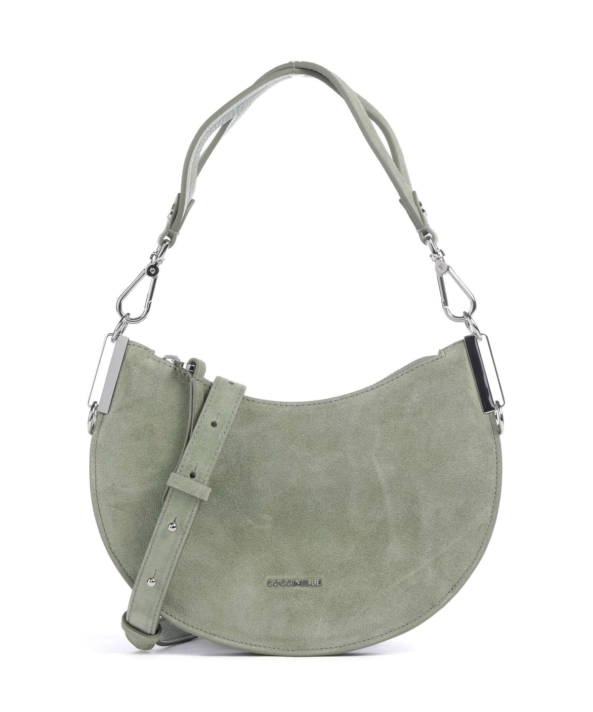 Coccinelle Sunup Suede Shoulder bag greenery