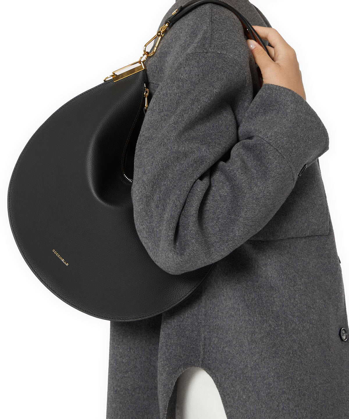 Coccinelle Sunup Hobo bag noir/cognac