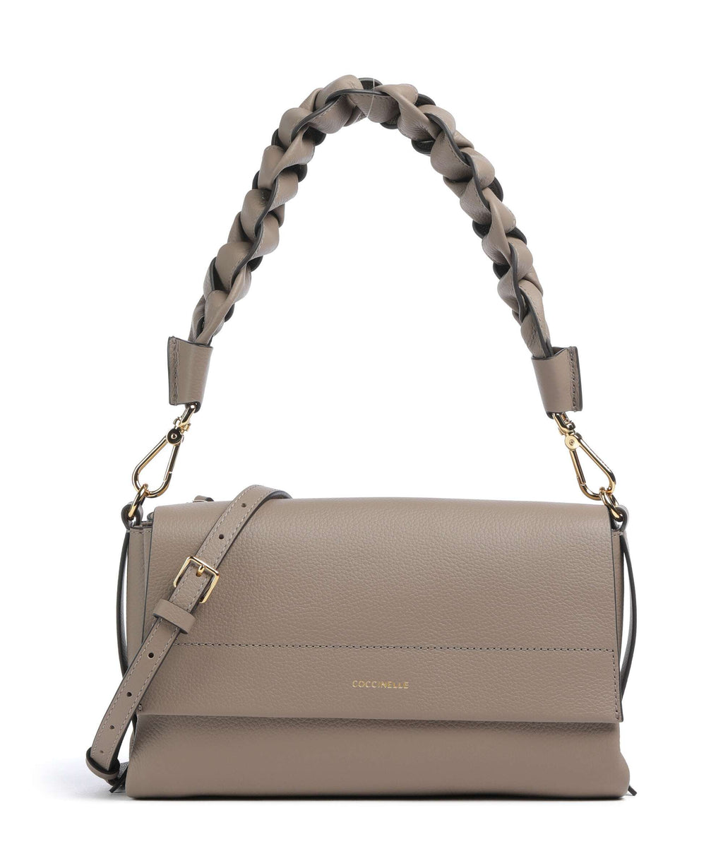 Coccinelle Boheme Grana Double Shoulder bag warm taupe/rosette