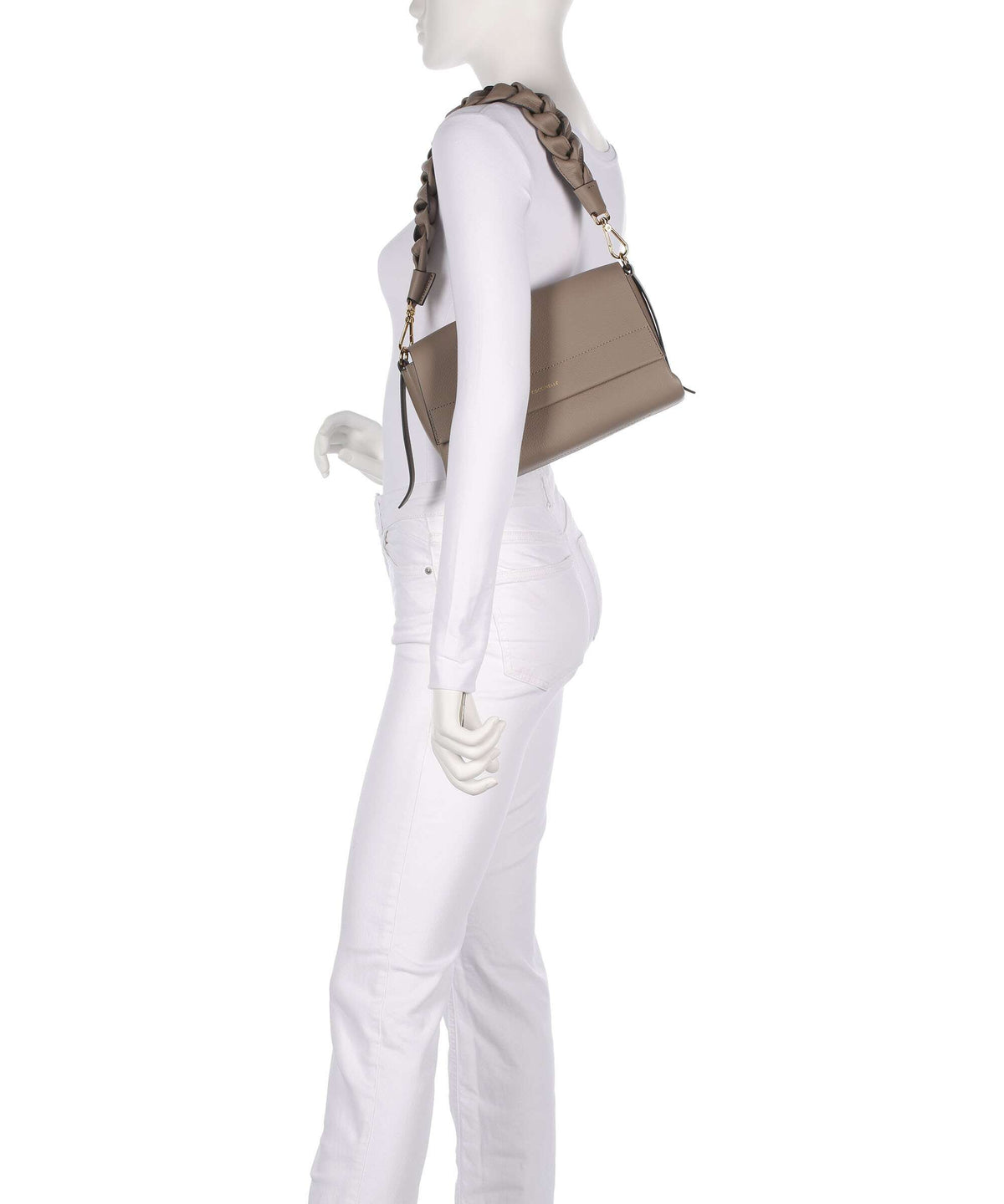 Coccinelle Boheme Grana Double Shoulder bag warm taupe/rosette