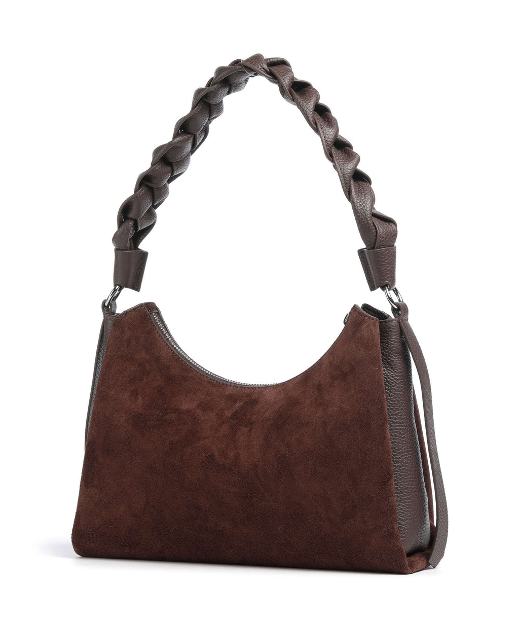 Coccinelle Boheme Suede Shoulder bag brunette
