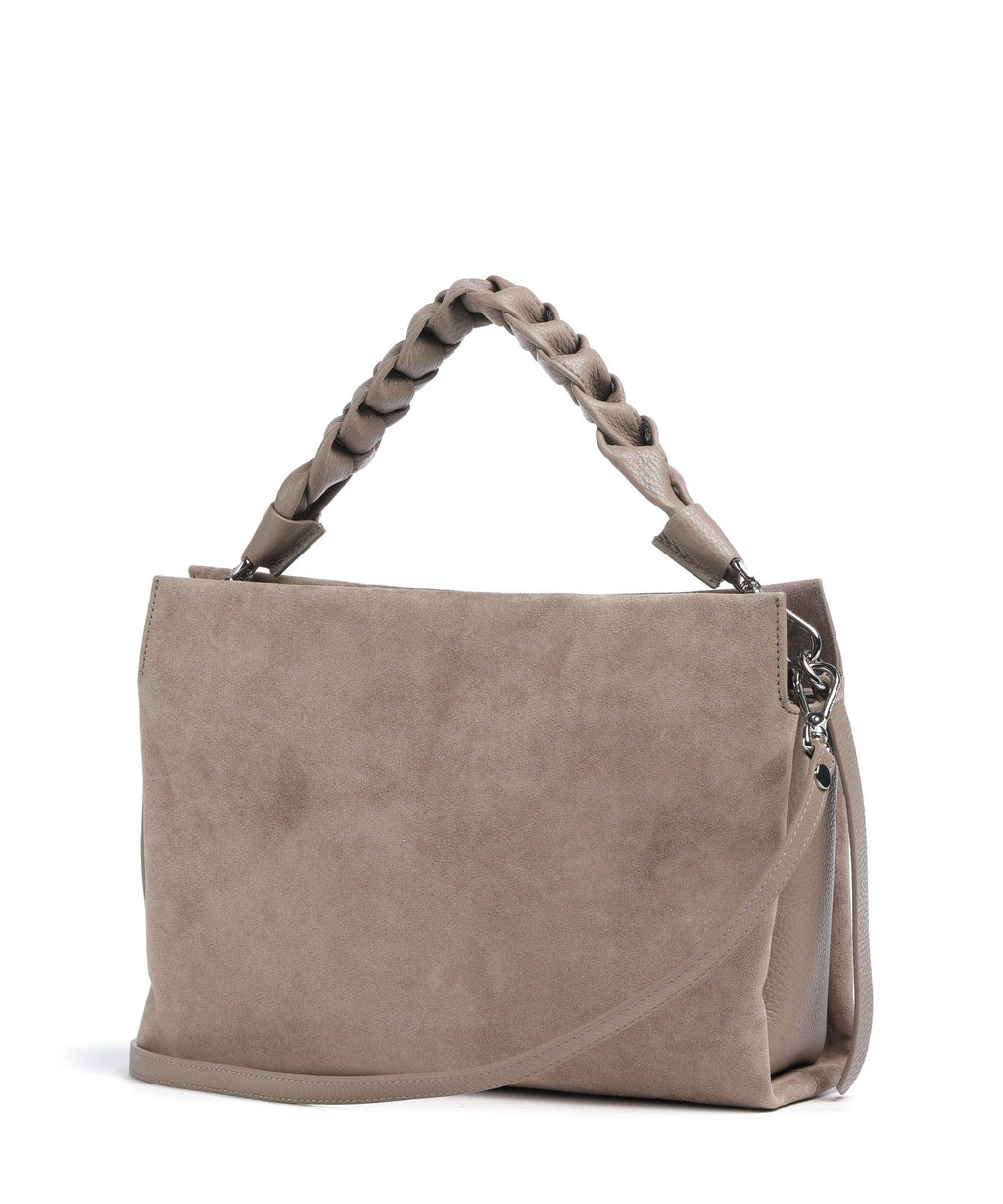 Coccinelle Boheme Suede Hobo bag warm taupe
