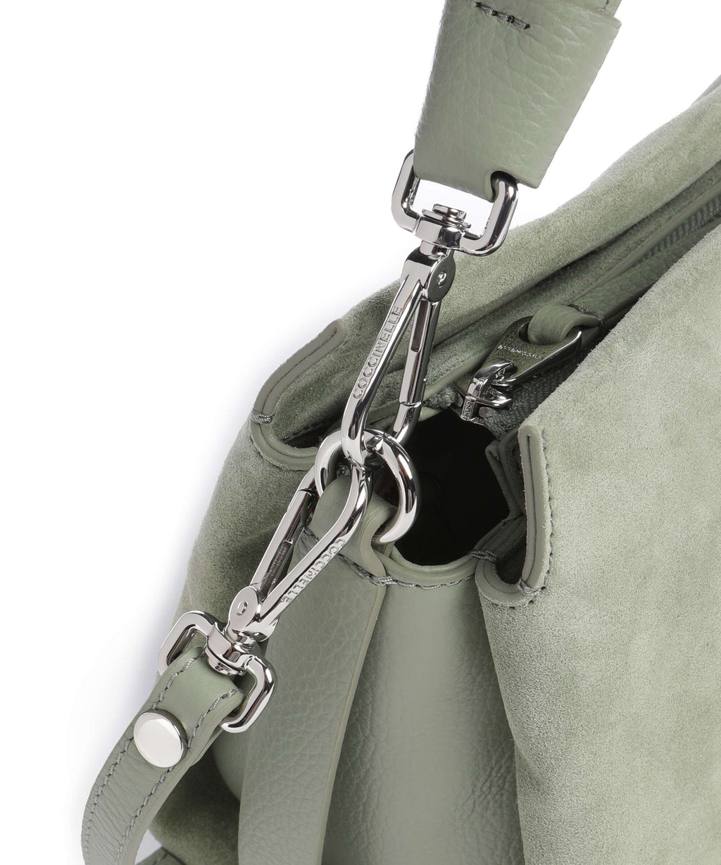 Coccinelle Boheme Suede Handbag greenery