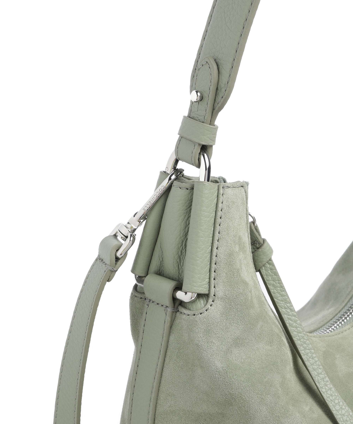 Coccinelle Rebekka Suede Hobo bag greenery