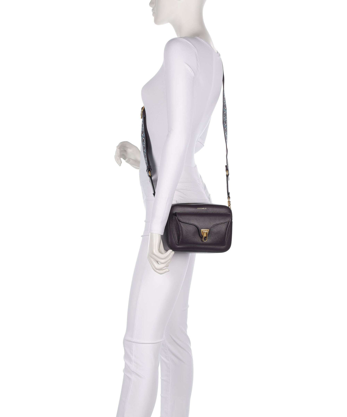 Coccinelle Beat Soft Ribbon Crossbody bag prune
