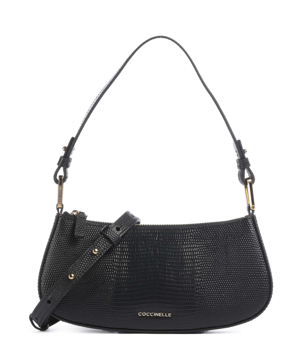Coccinelle Merveille Lizard Shoulder bag noir