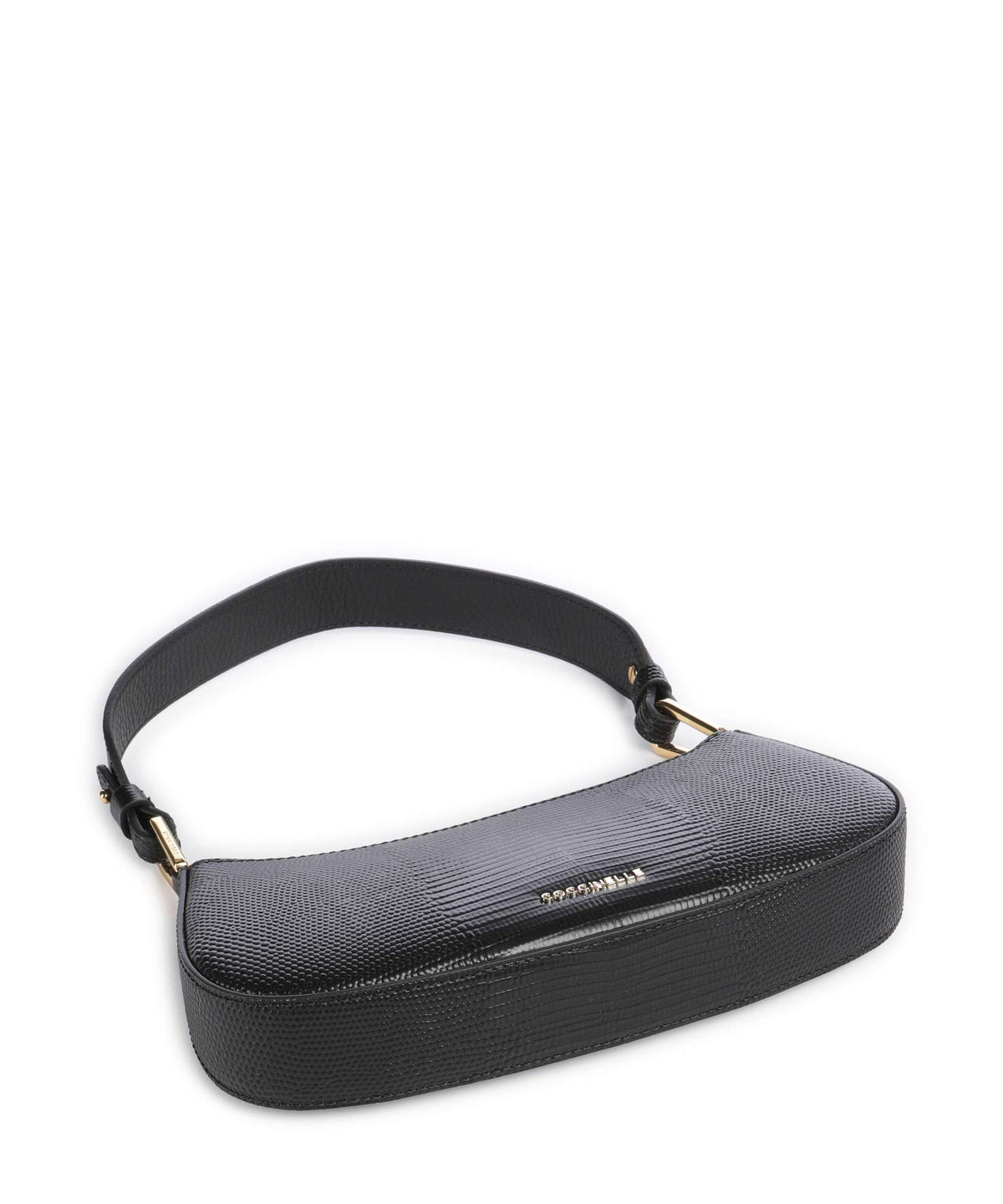 Coccinelle Merveille Lizard Shoulder bag noir