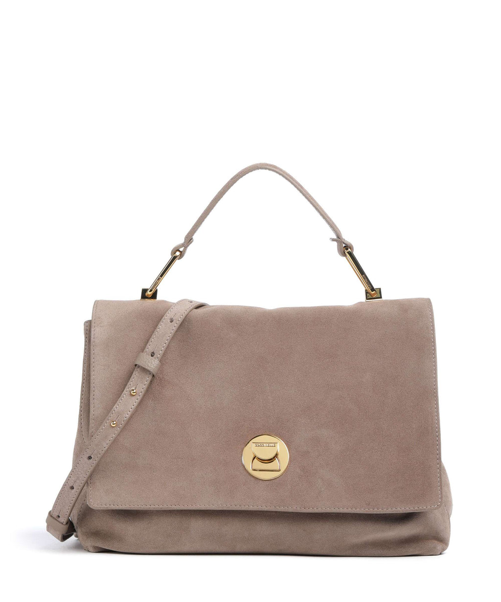 Coccinelle Liya Suede Handbag warm taupe