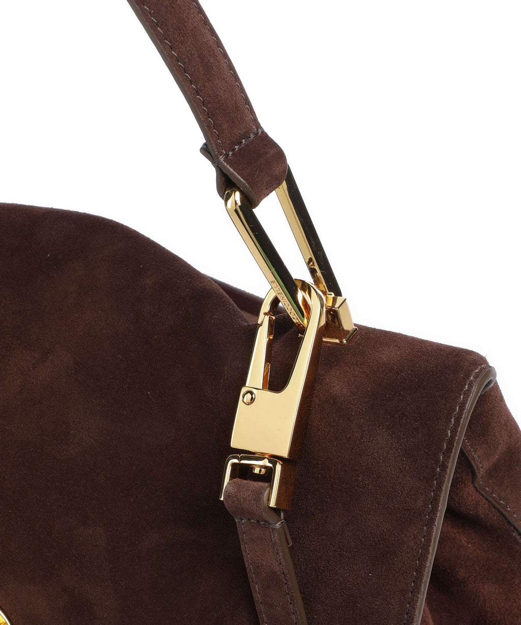 Coccinelle Liya Suede Handbag brunette