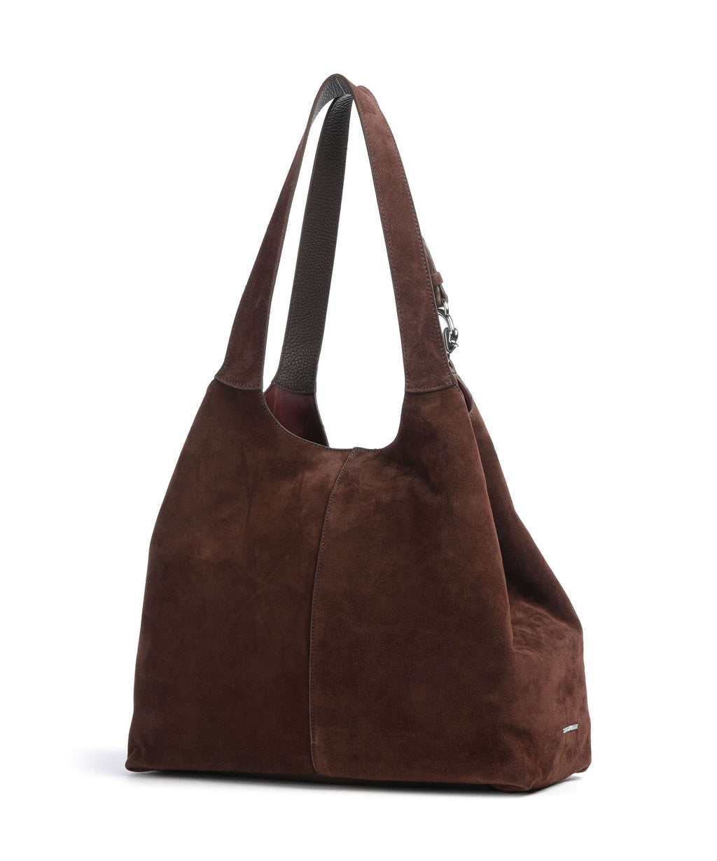 Coccinelle C-Easy Suede Hobo bag brunette