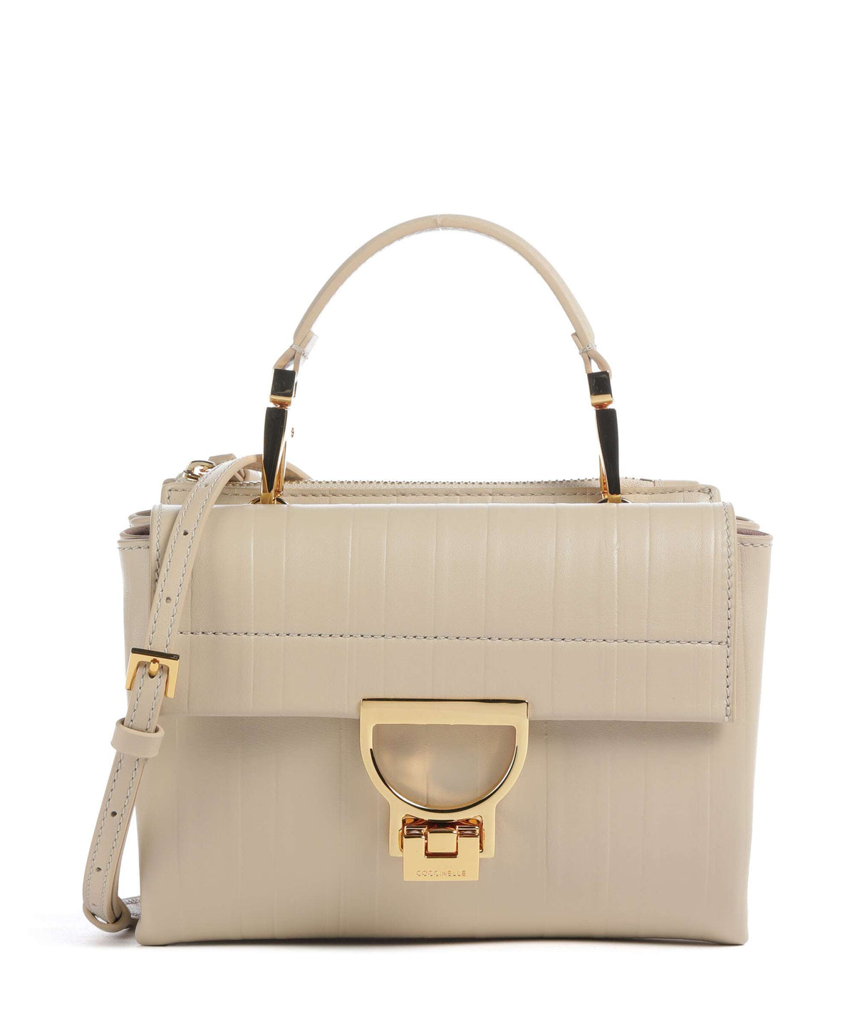 Coccinelle Arlettis Plisse Crossbody bag sandshell