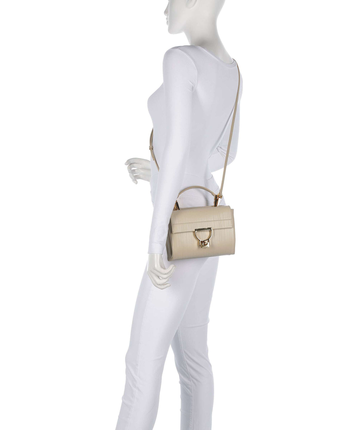 Coccinelle Arlettis Plisse Crossbody bag sandshell
