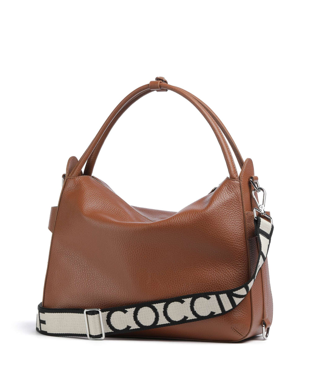 Coccinelle Gretel Ribbon Hobo bag cognac
