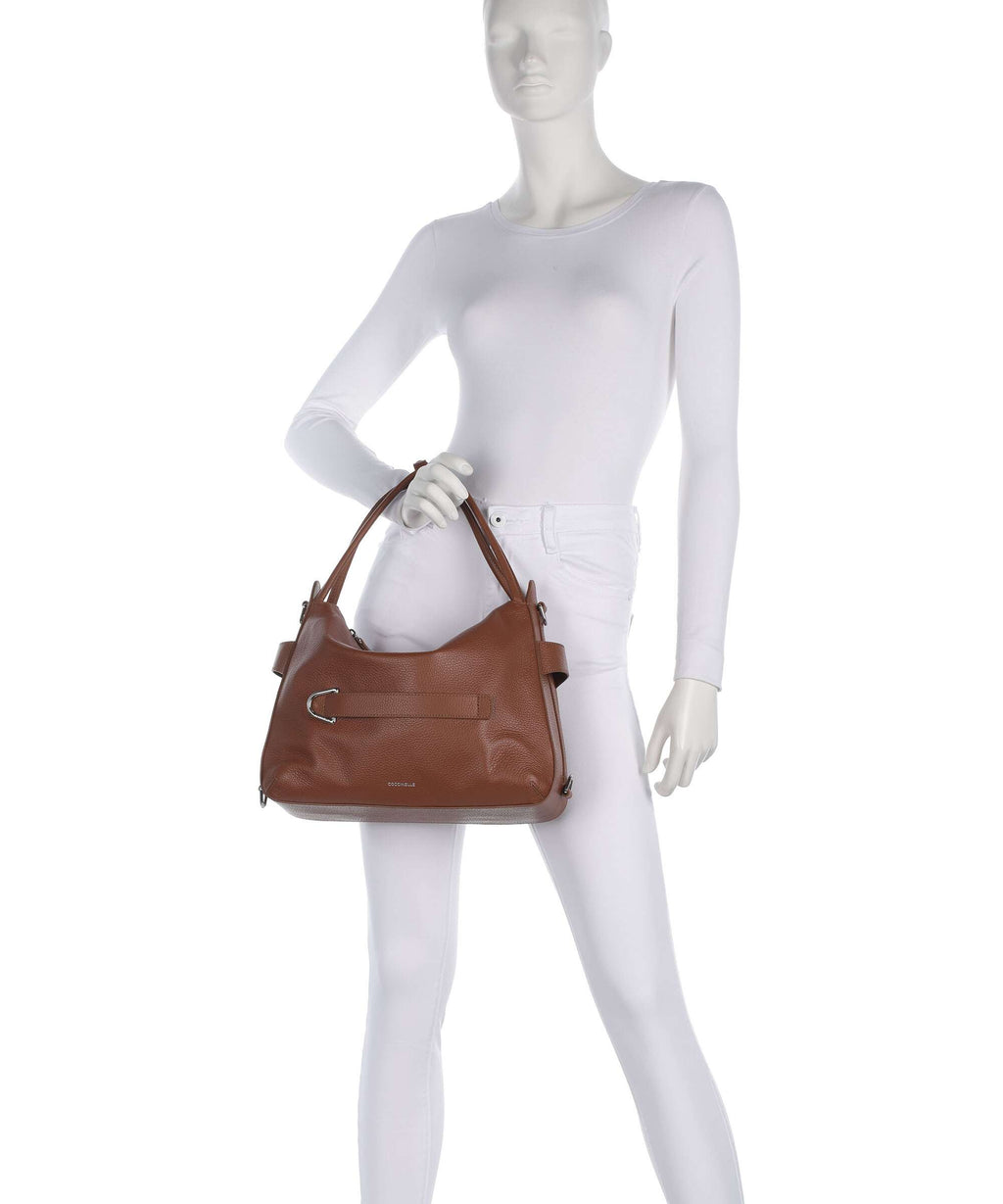 Coccinelle Gretel Ribbon Hobo bag cognac