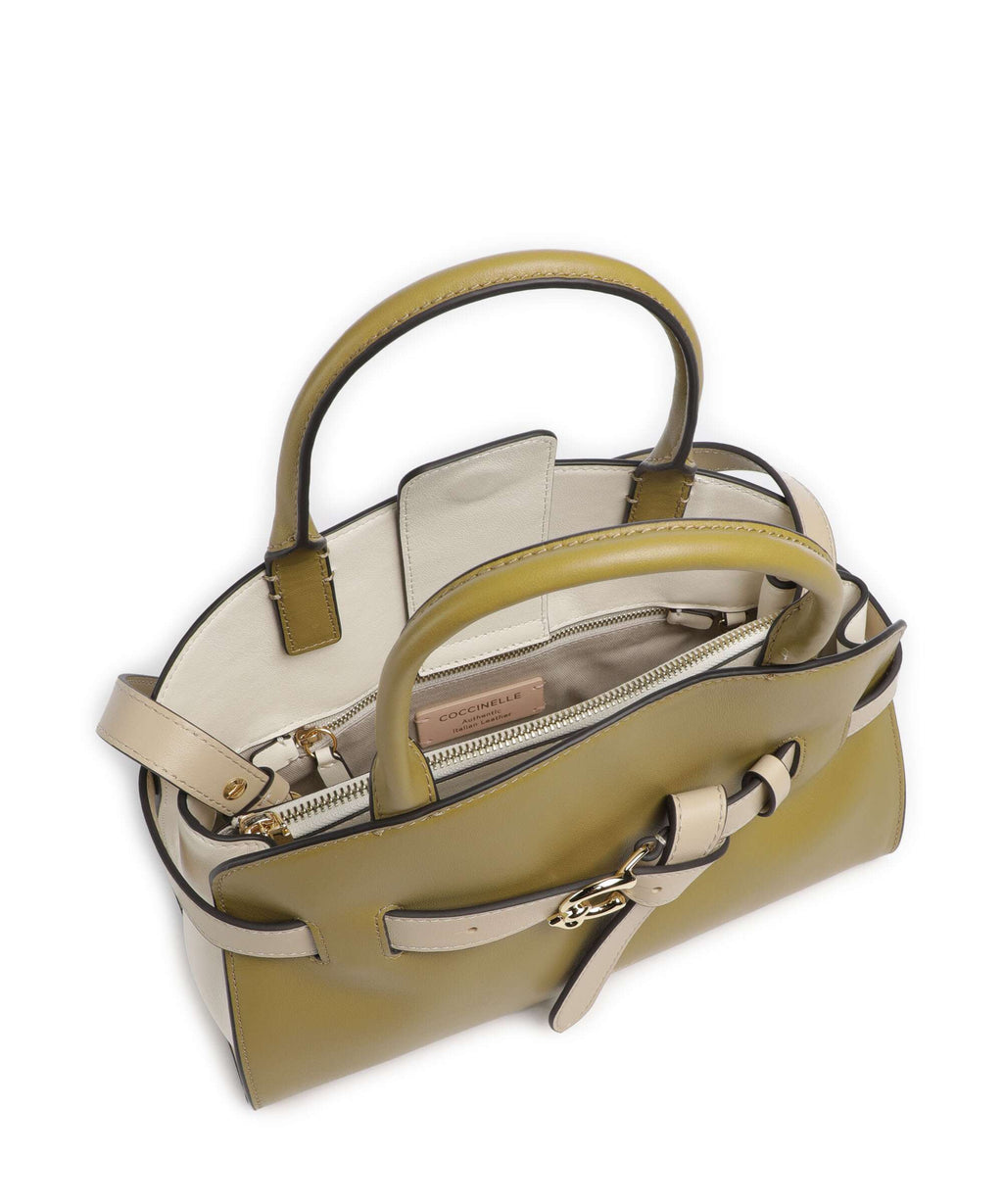 Coccinelle Sabine New Tricolor Handbag seagrass/pearl/sandshell