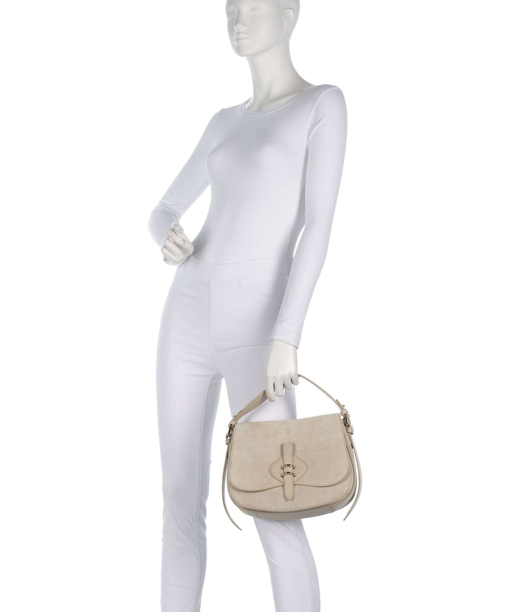 Coccinelle Mavery Suede Handbag sandshell
