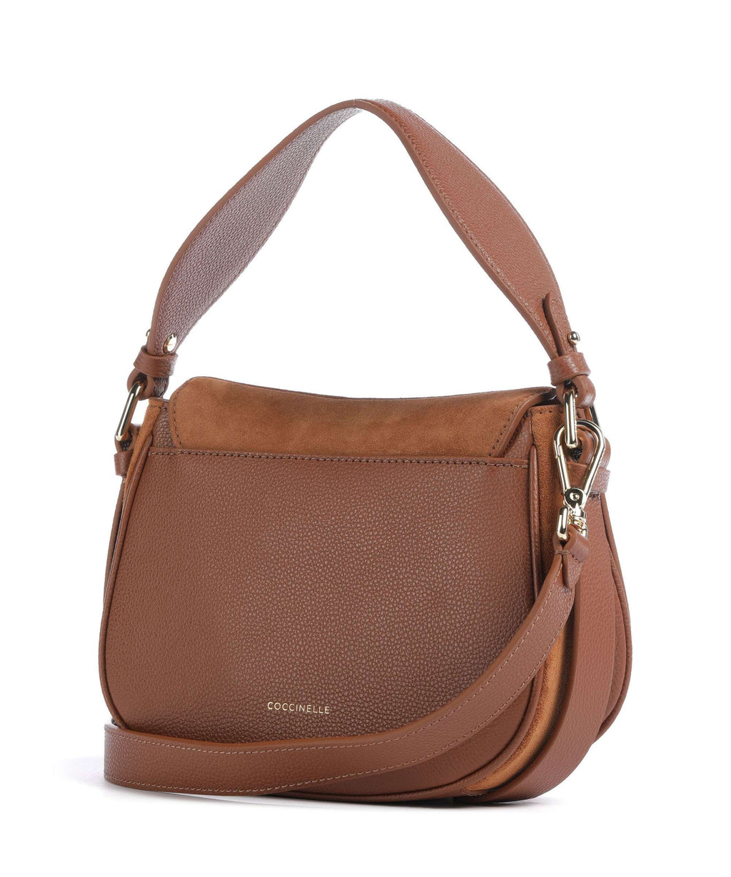 Coccinelle Mavery Suede Handbag cognac