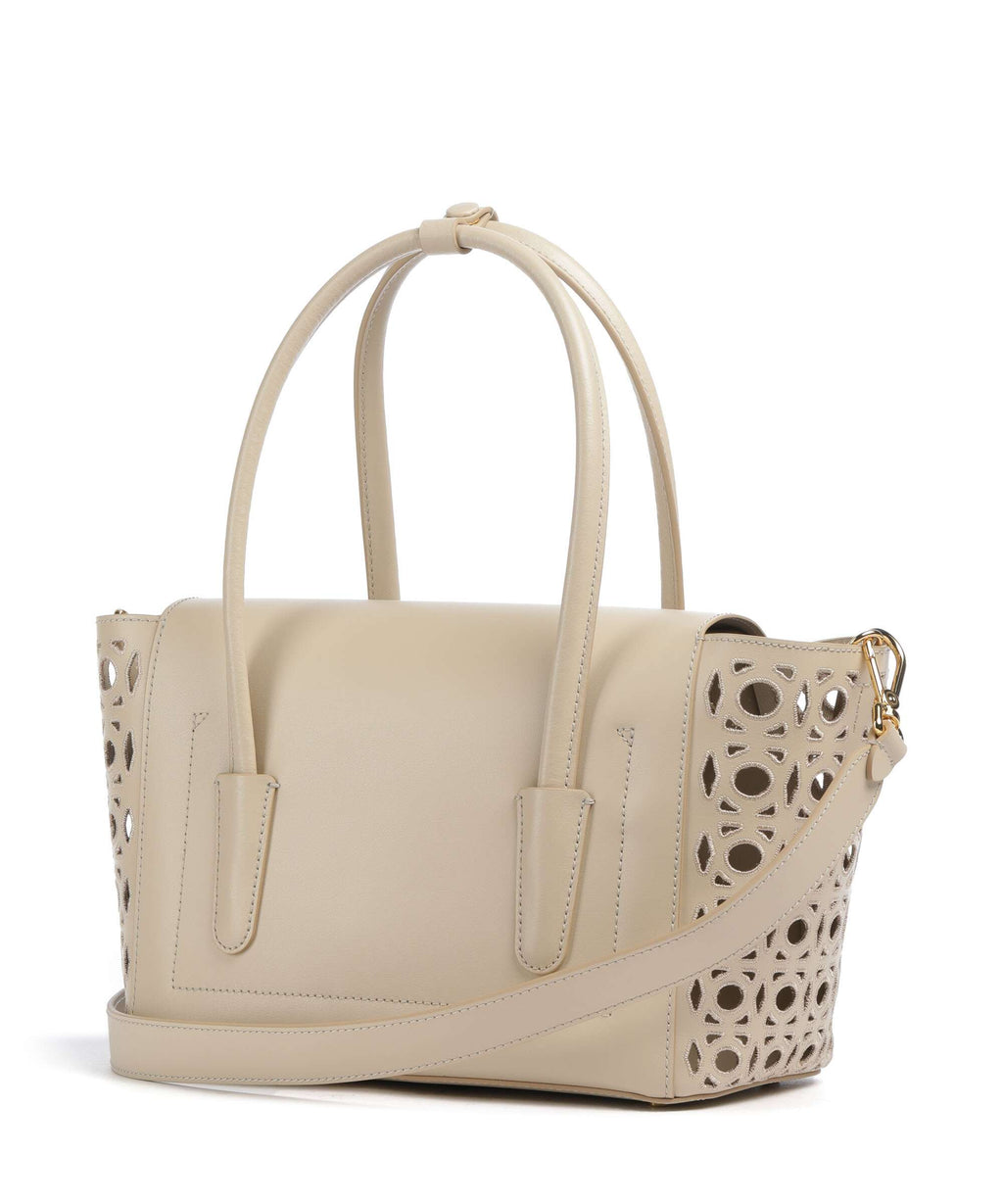 Coccinelle Beat Double Monogram Handbag sandshell