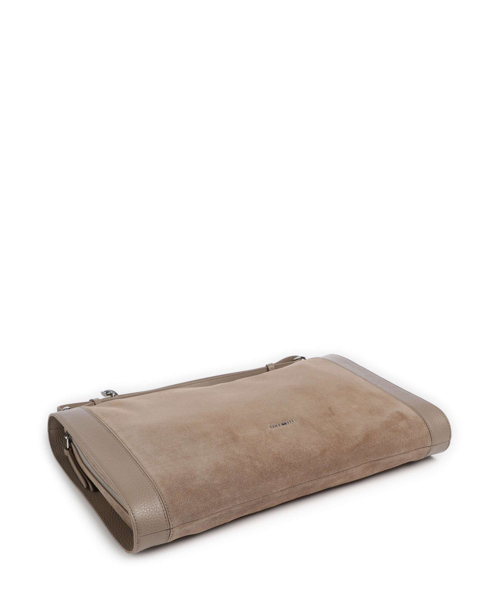 Coccinelle Elinor Suede Hobo bag warm taupe