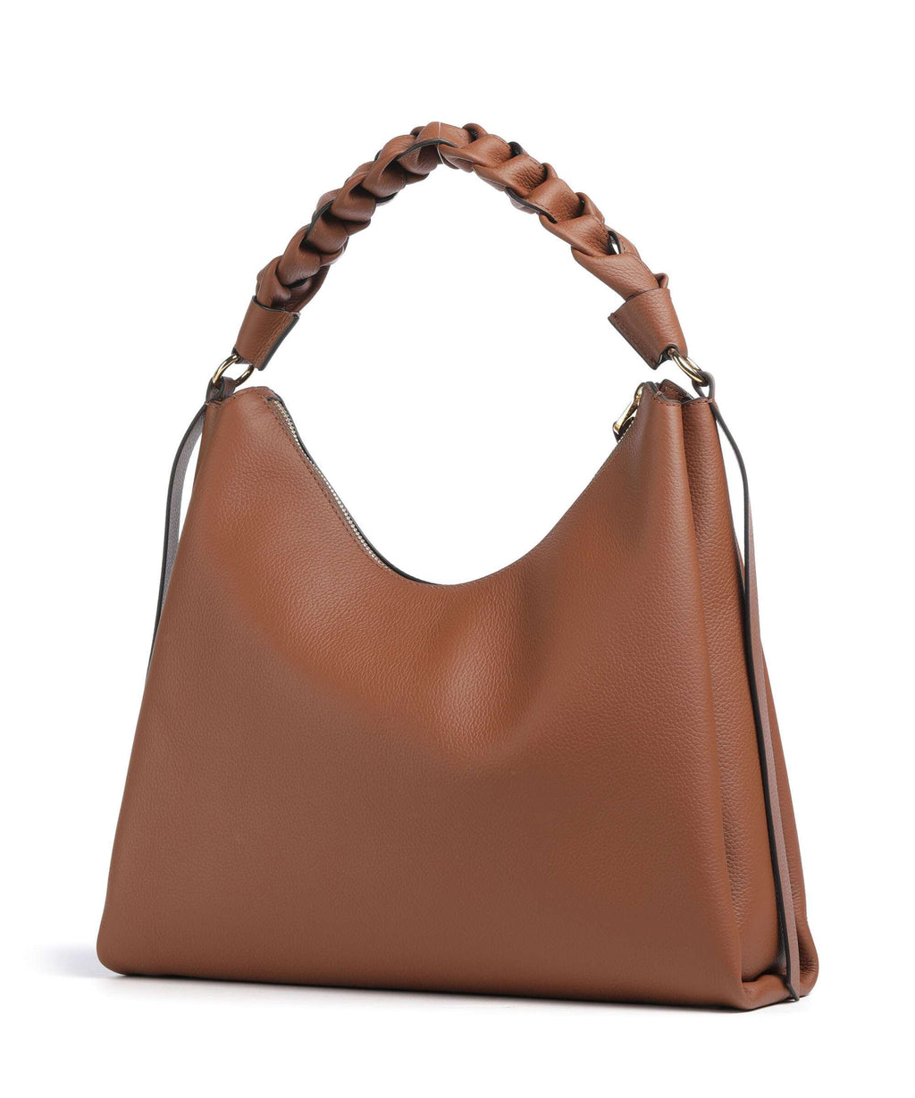 Coccinelle Boheme Grana Double Hobo bag cognac/noir