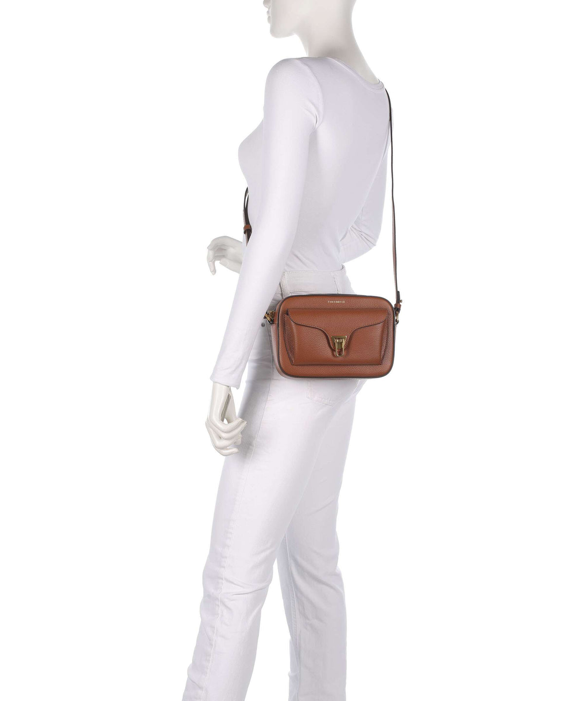Coccinelle Beat Soft Crossbody bag cognac