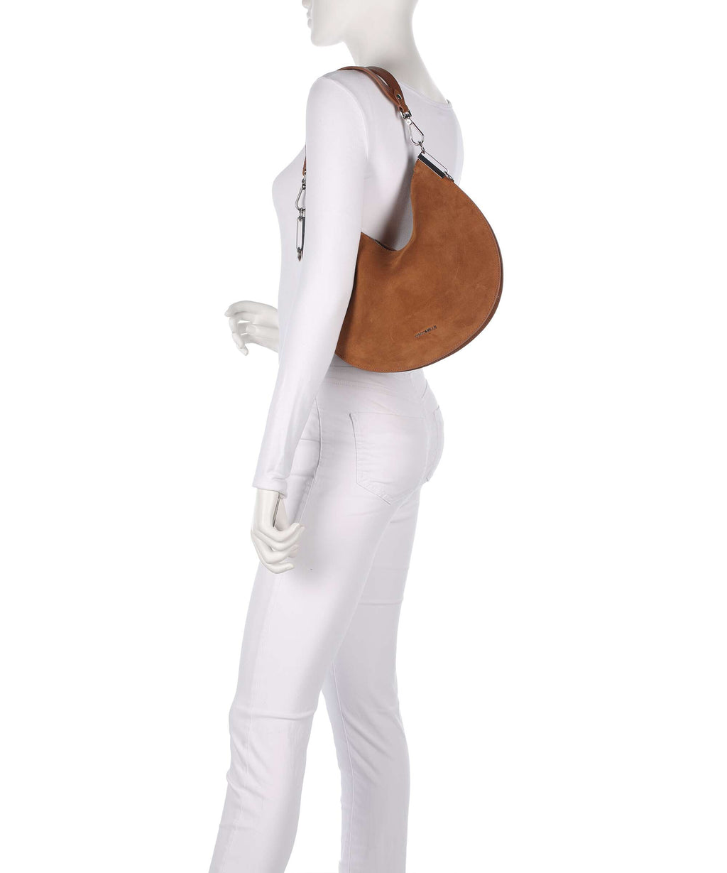 Coccinelle Sunup Suede Hobo bag cognac