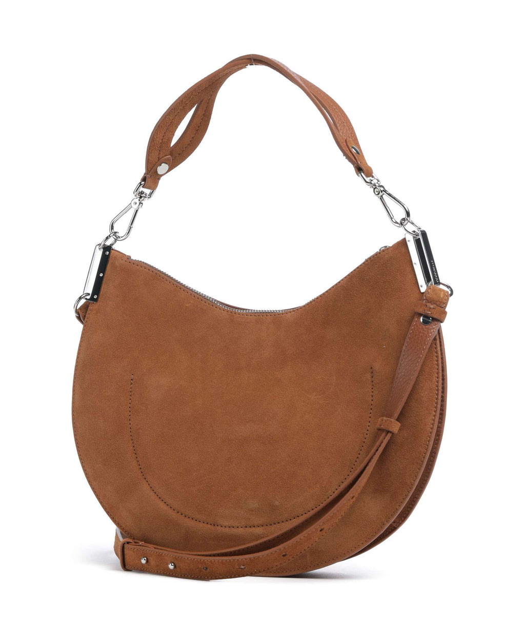 Coccinelle Sunup Suede Hobo bag cognac