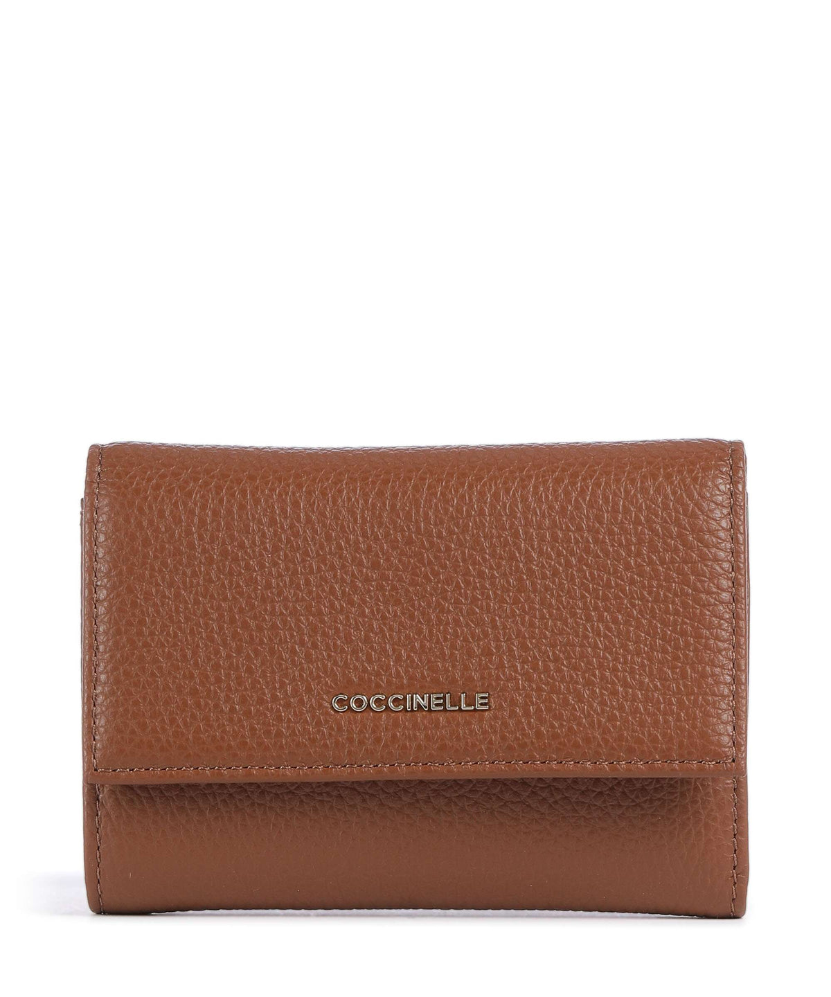 Coccinelle Metallic Soft Wallet cognac