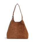 Coccinelle C-Easy Suede Hobo bag cognac